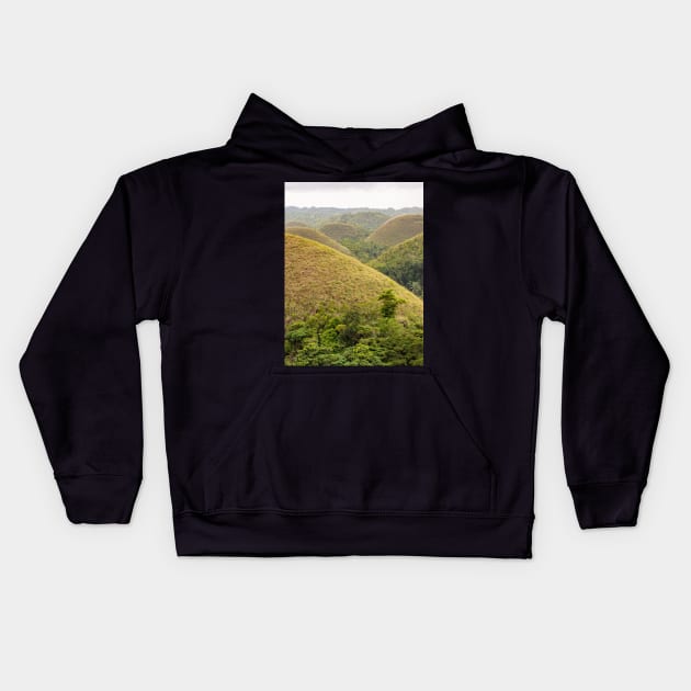 The Chocolate Hills, Carmen, Bohol, Philippines Kids Hoodie by Upbeat Traveler